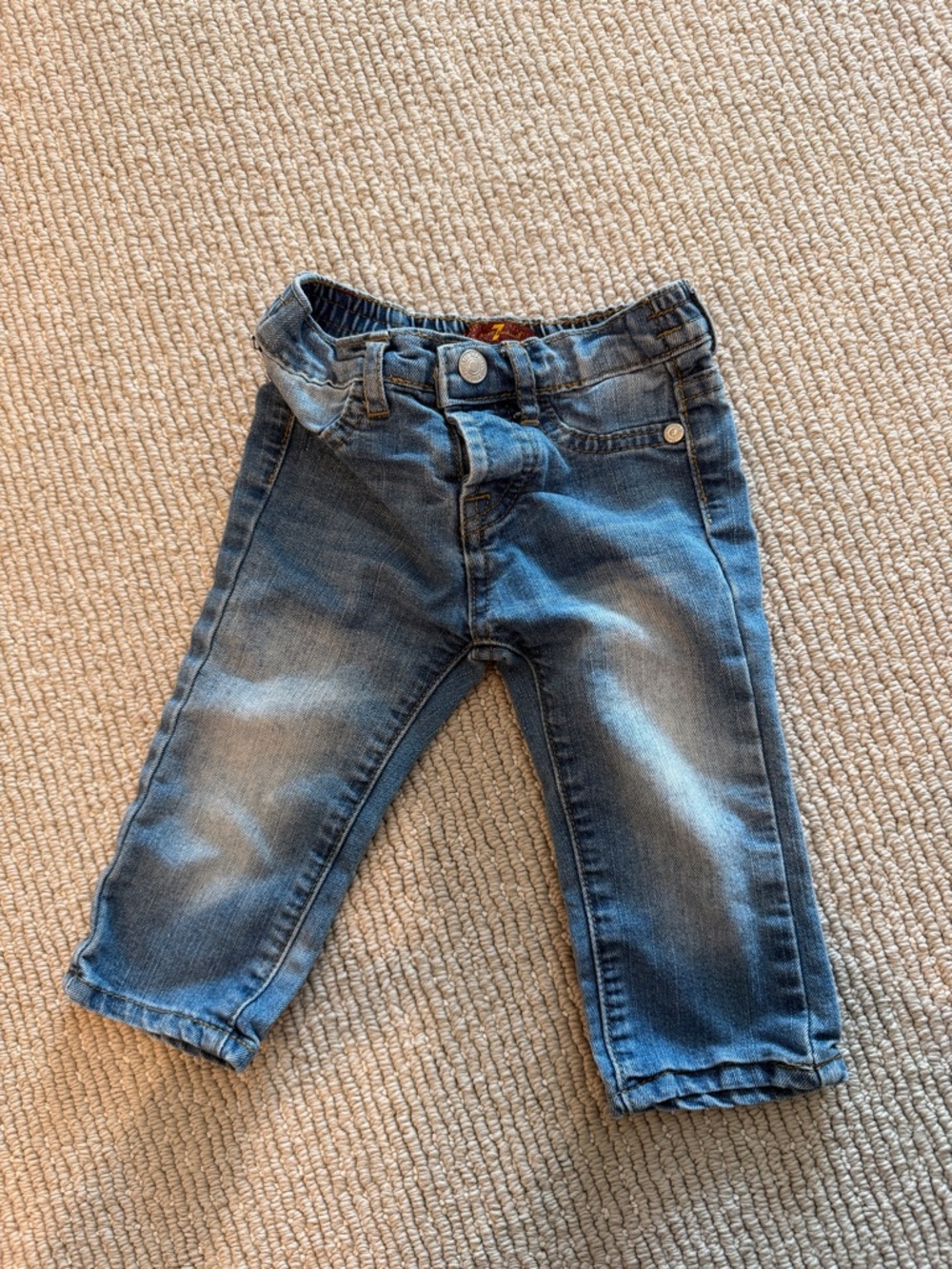 7 For All Mankind Toddler Medium Blue Washed Denim Jeans